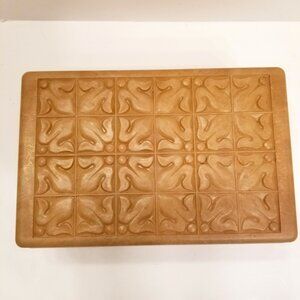 Vintage storage ornate carved "wood" jewelry box